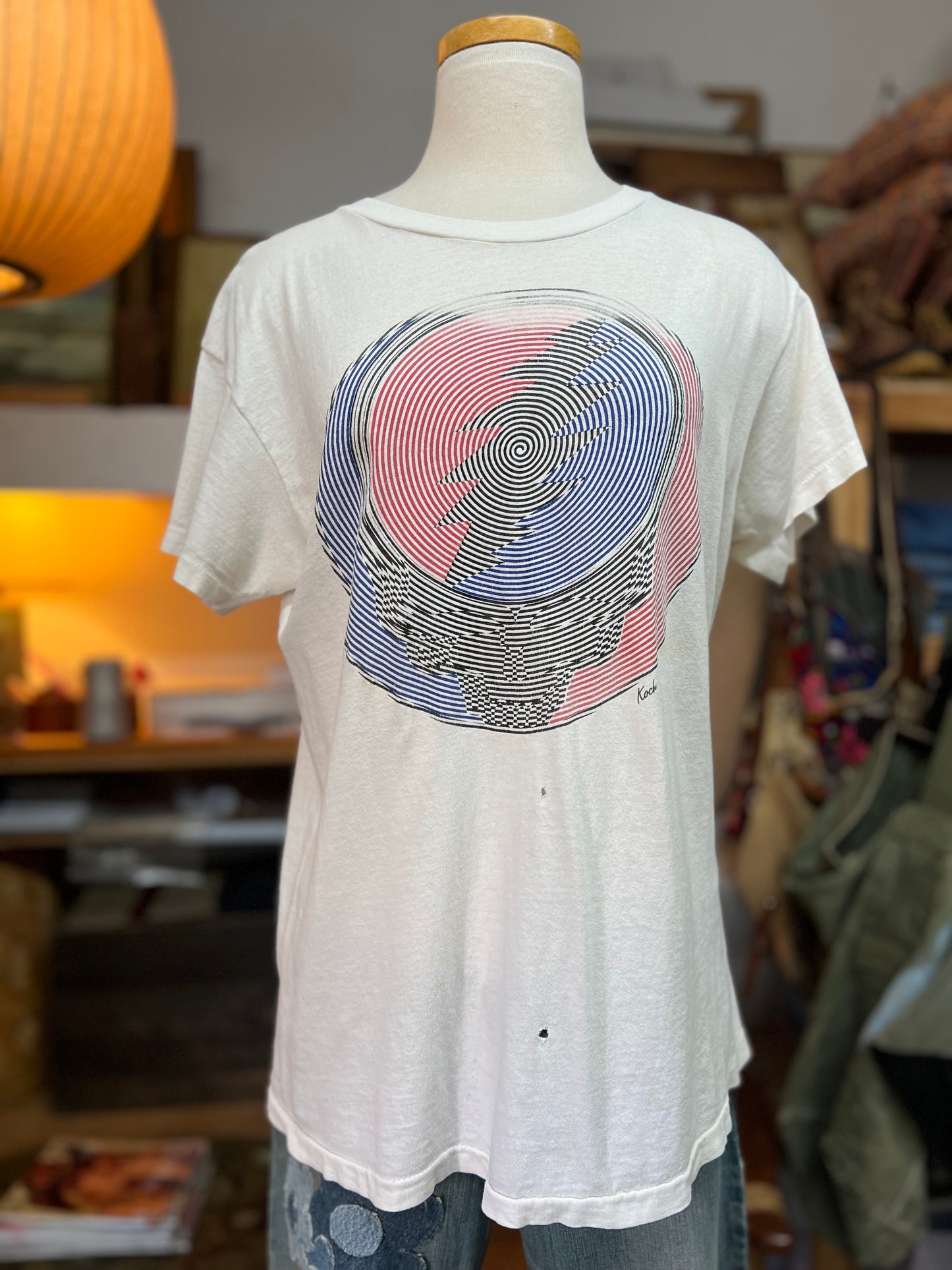 Super Rare Vintage Grateful Dead Single Stitch Parking Lot Tee Signed Koch L