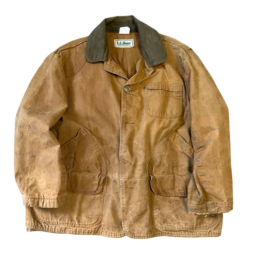 Vintage 1970’s/80’s LL Bean Heavy Canvas Heavily Distressed Duck Hunting Jacket XL