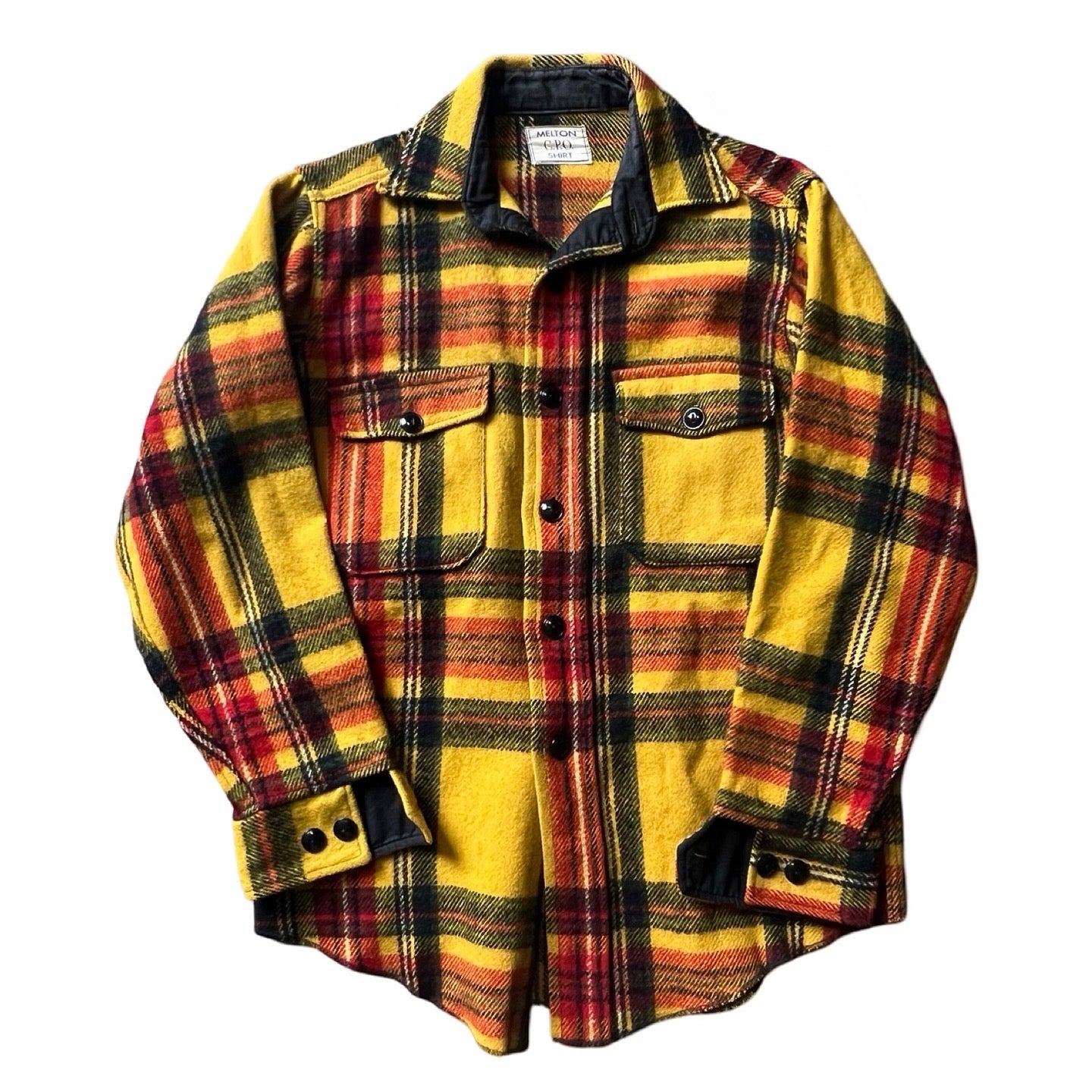 Vintage 50’s Melton CPO Shirt Super Rare Colorway Thick Wool Flannel M
