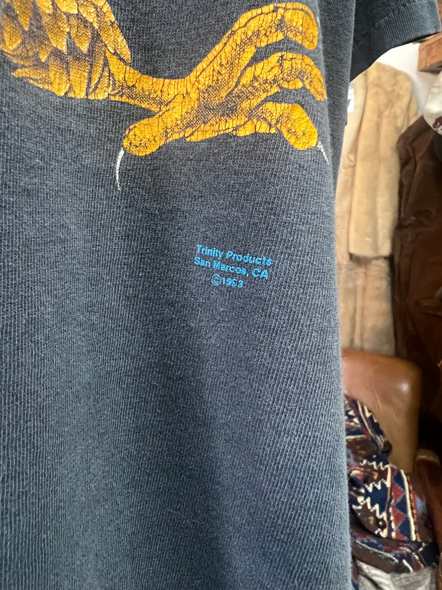 Vintage Single Stitch Faded Worn To Perfection Eagle Tee XL