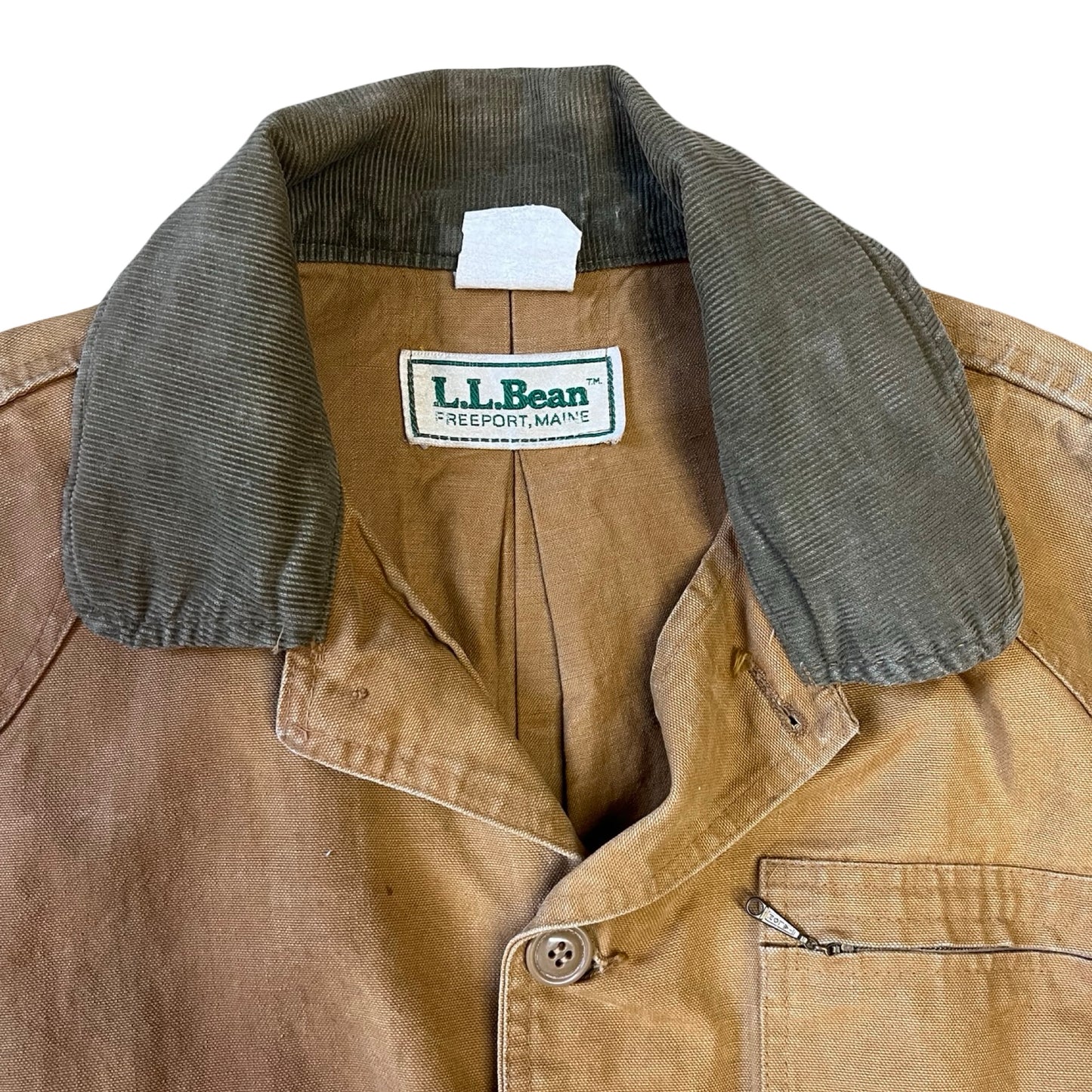 Vintage 1970’s/80’s LL Bean Heavy Canvas Heavily Distressed Duck Hunting Jacket XL