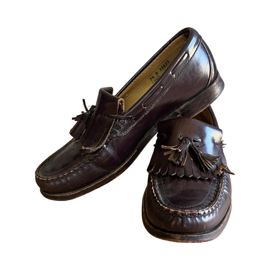 Vintage 80’s Chocolate Brown Brooks Brothers Tassel Loafers Mens 7.5