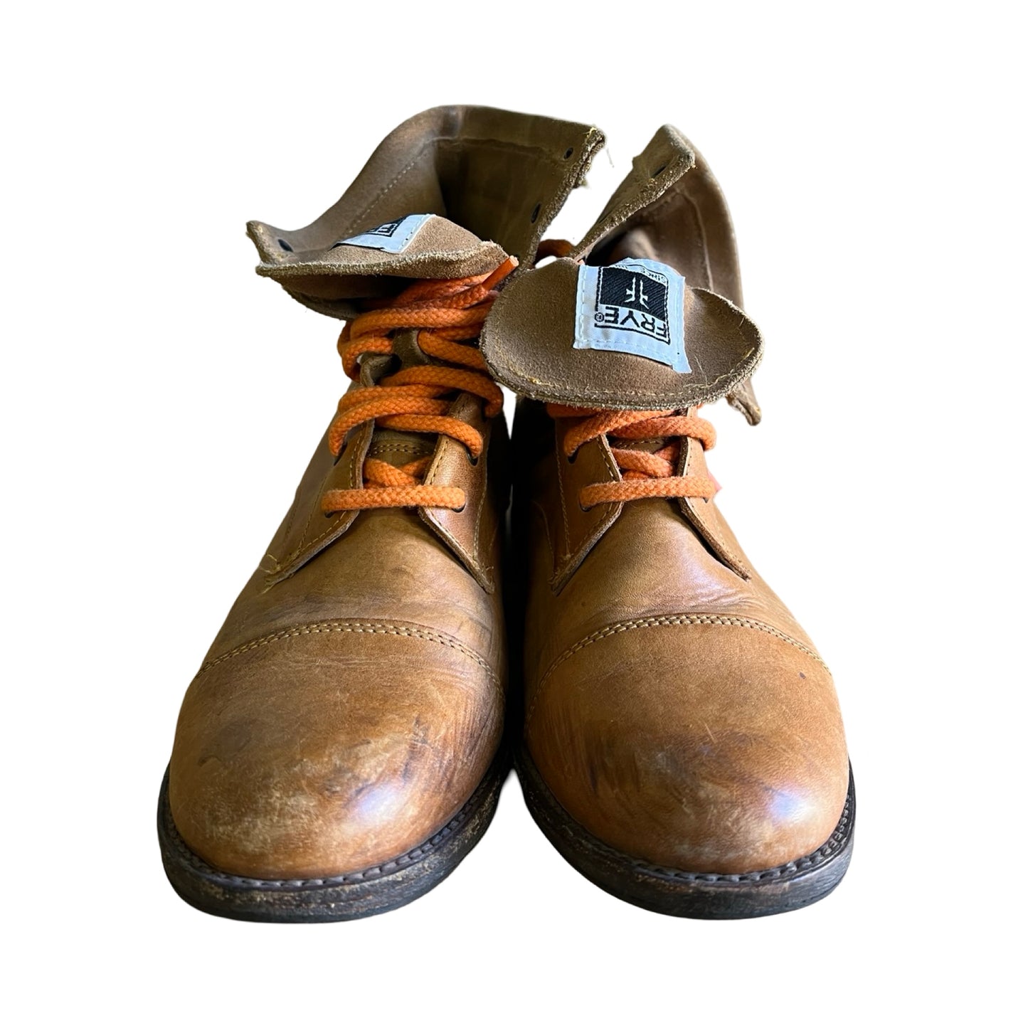 Vintage Frye White Label Distressed & Well Worn Lace Up Ankle Boots Women’s 8