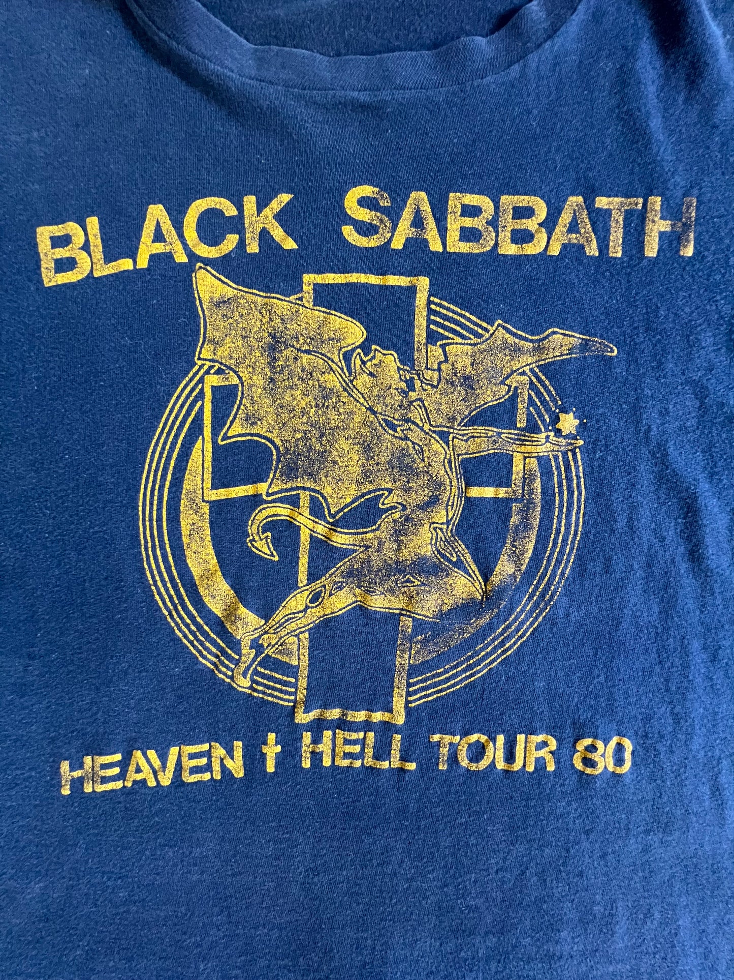 Vintage Black Sabbath 1980 Heaven & Hell Tour Single Stitch Double Sided Band Rock Metal Tee