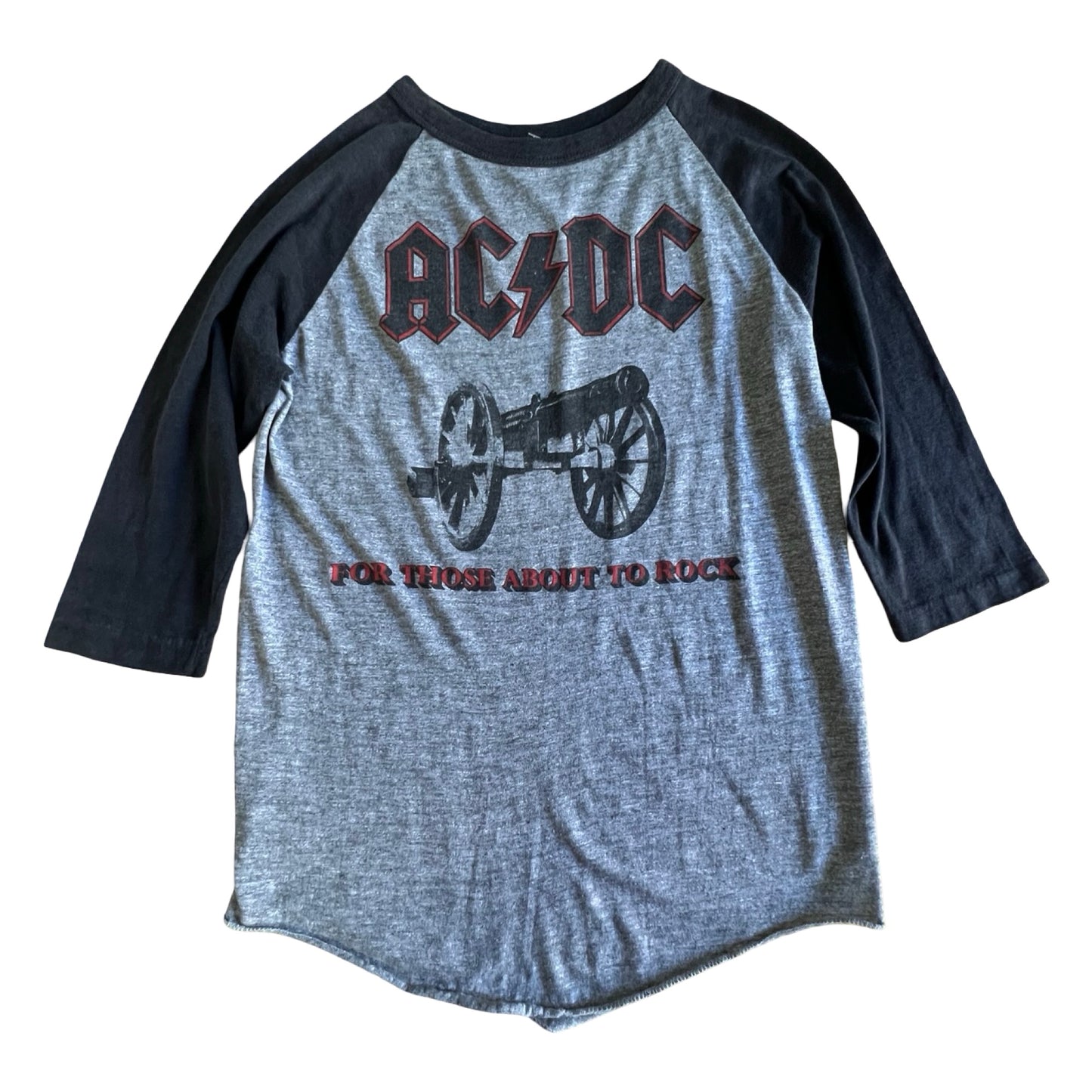Vintage Original 1982 AC/DC Single Stitch Raglan Tour Tee S
