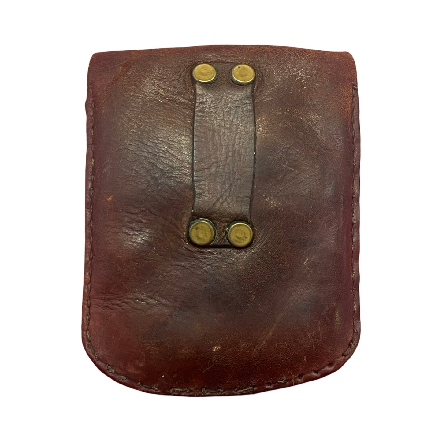 Vintage Soft Leather Handmade Hand Painted Tooled Mushroom Belt Bag