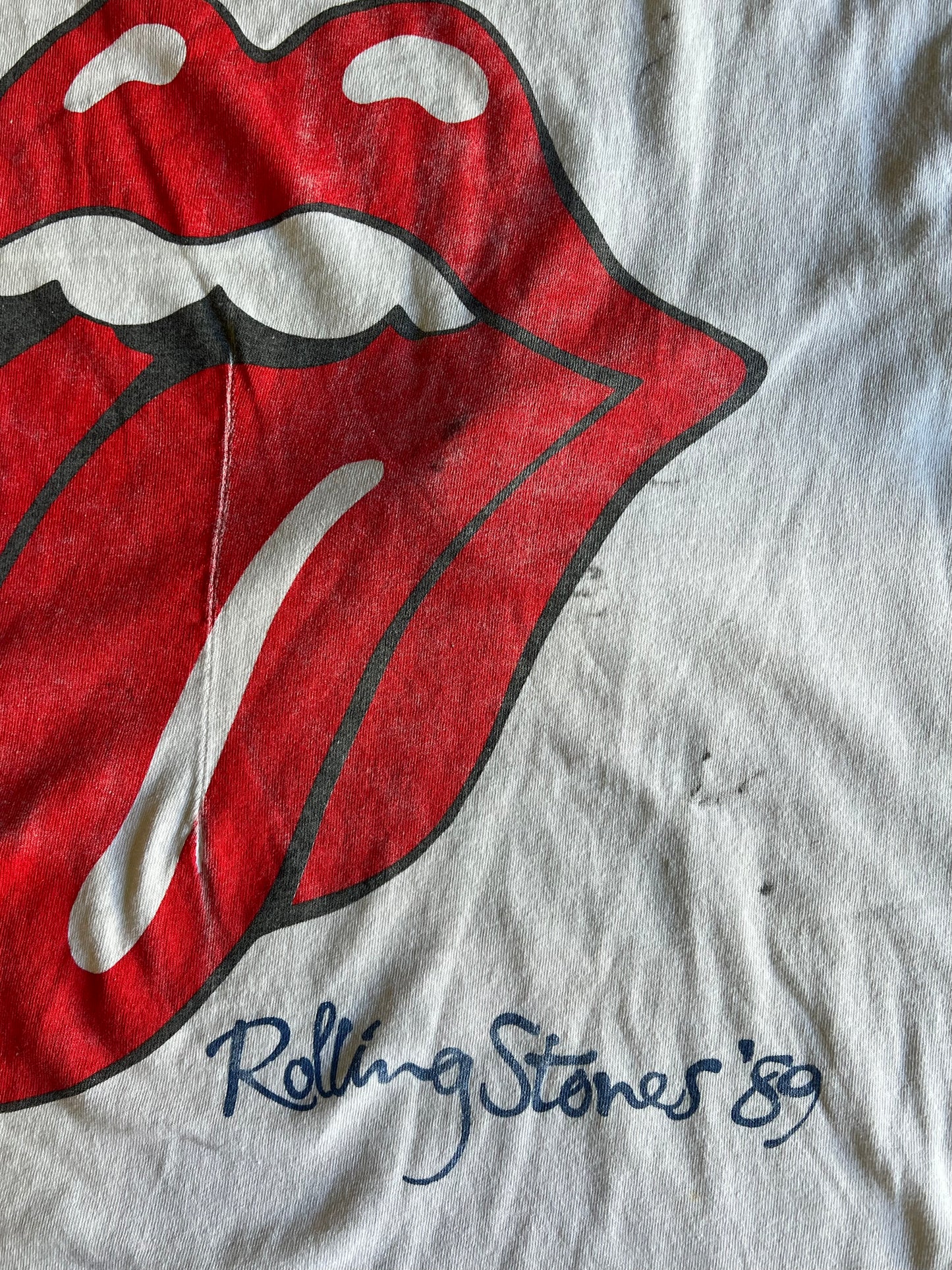 Vintage Rolling Stones 1989 Steel Wheels North American Tour Single Stitch T-Shirt XL/XXL