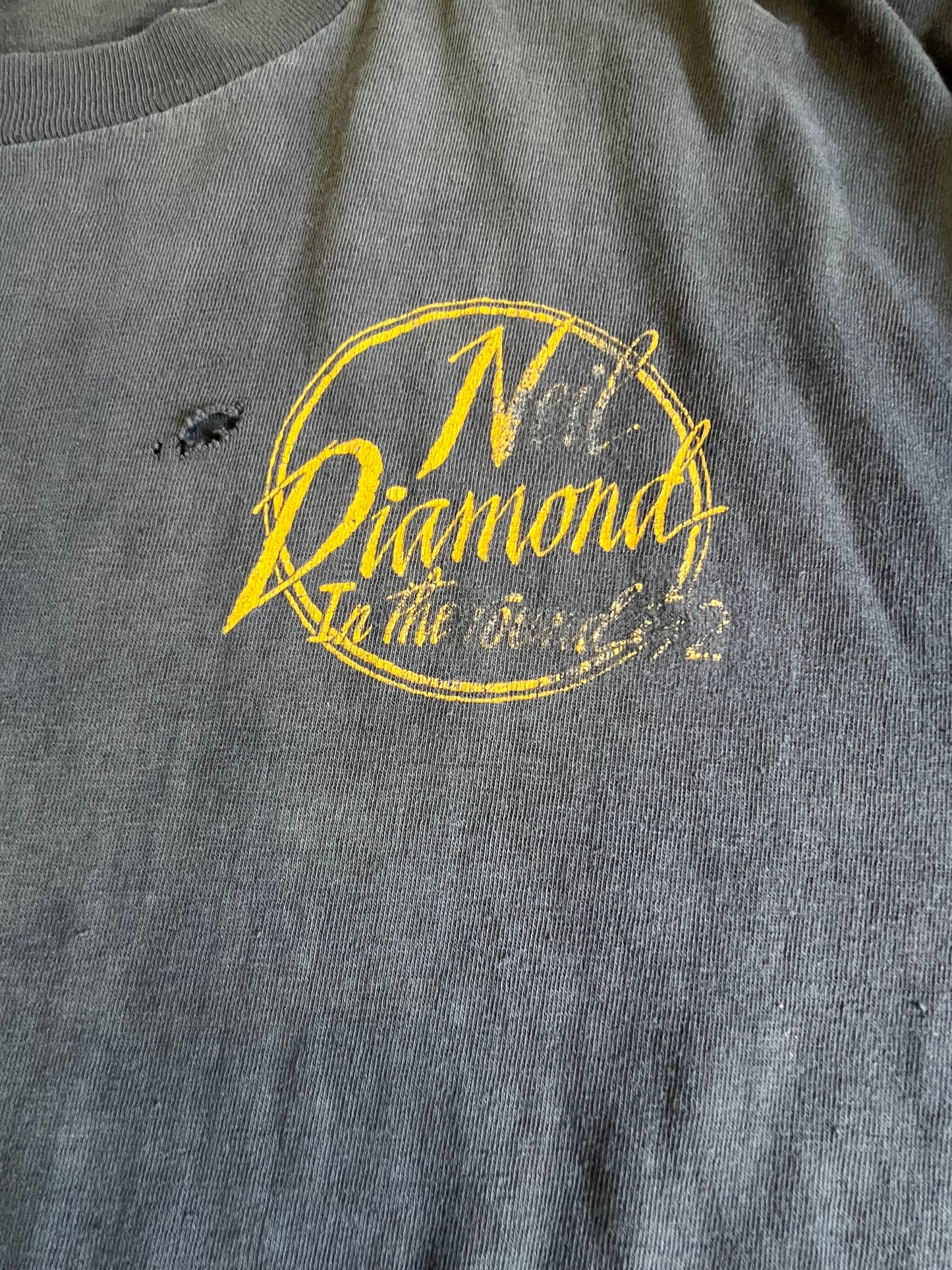 Vintage Neil Diamond In The Round 1992 Distressed Single Stitch Tour Shirt XL