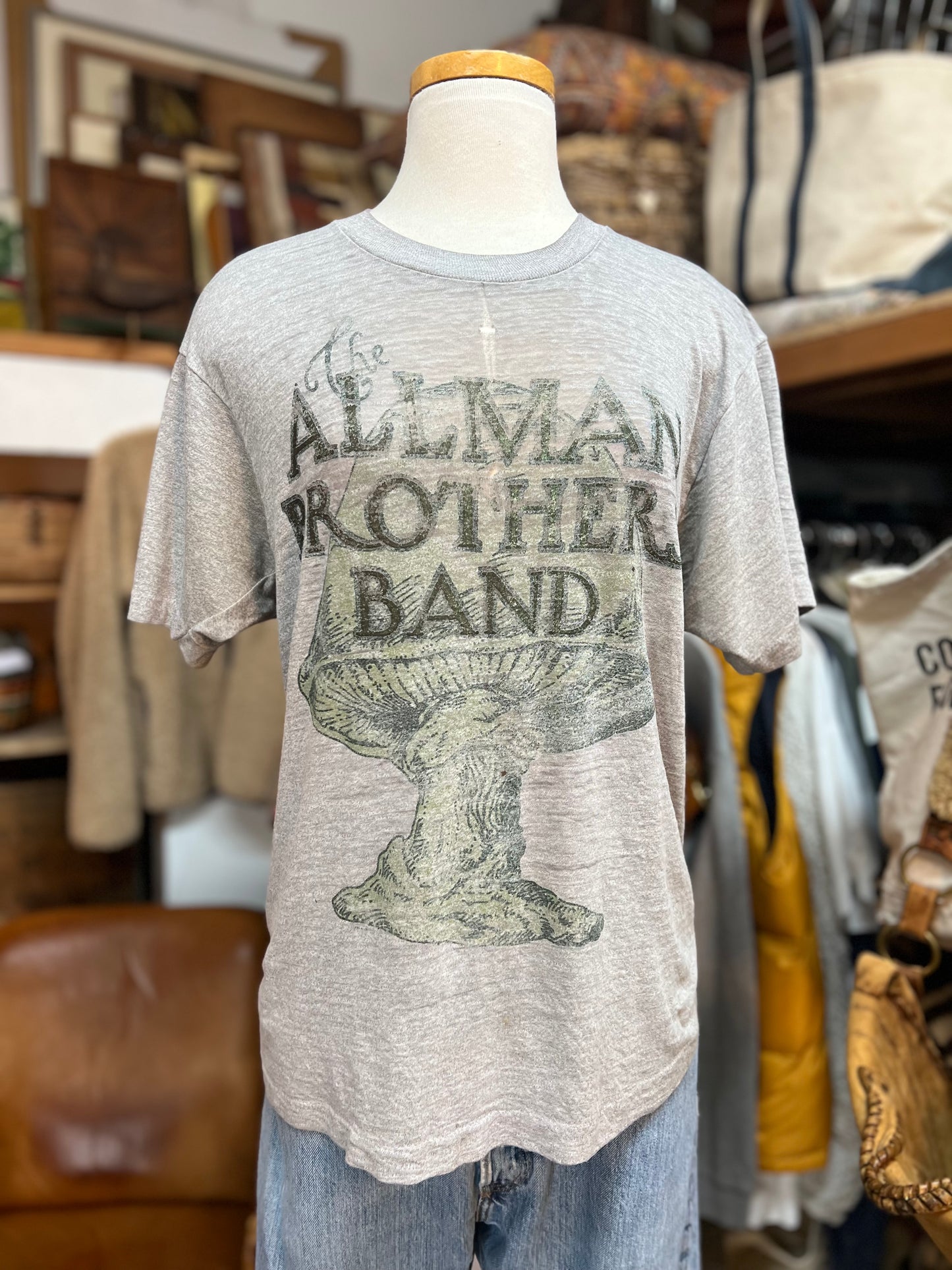 Vintage The Allman Brothers Band 1990 Seven Turns Thrashed Single Stitch Tee L