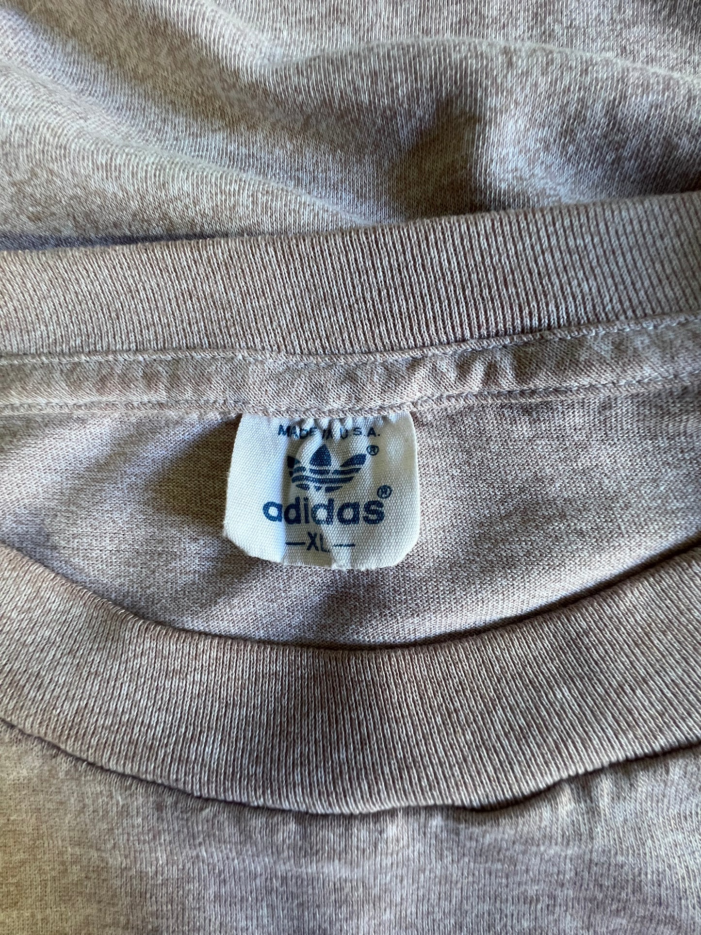 RARE Adidas 1970’s Double Sided Trefoil Logo Single Stitch Tee Rare Color XL