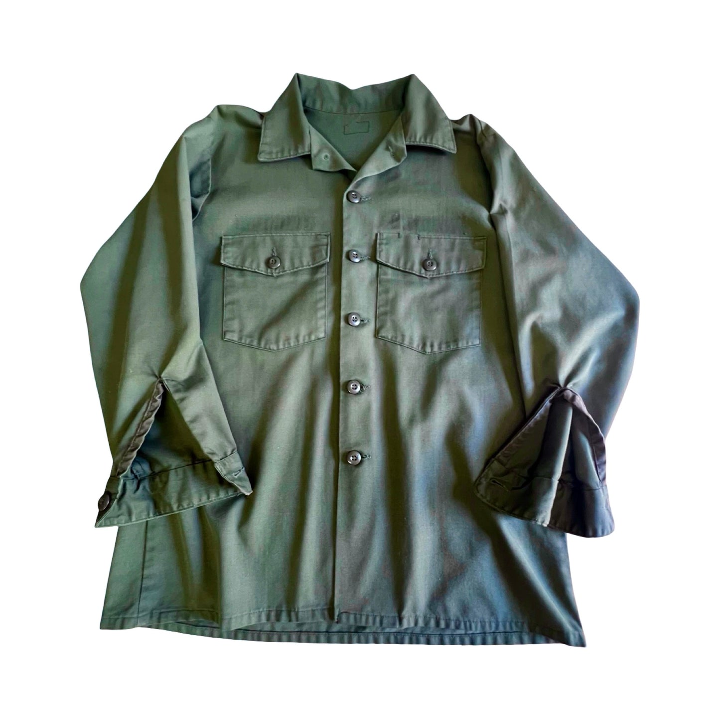 Vintage Army Shirt Jacket Military Uniform L