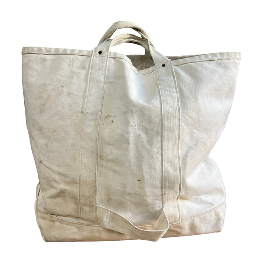Huge Vintage 1940’s Distressed Heavy Canvas Lineman Tote XL