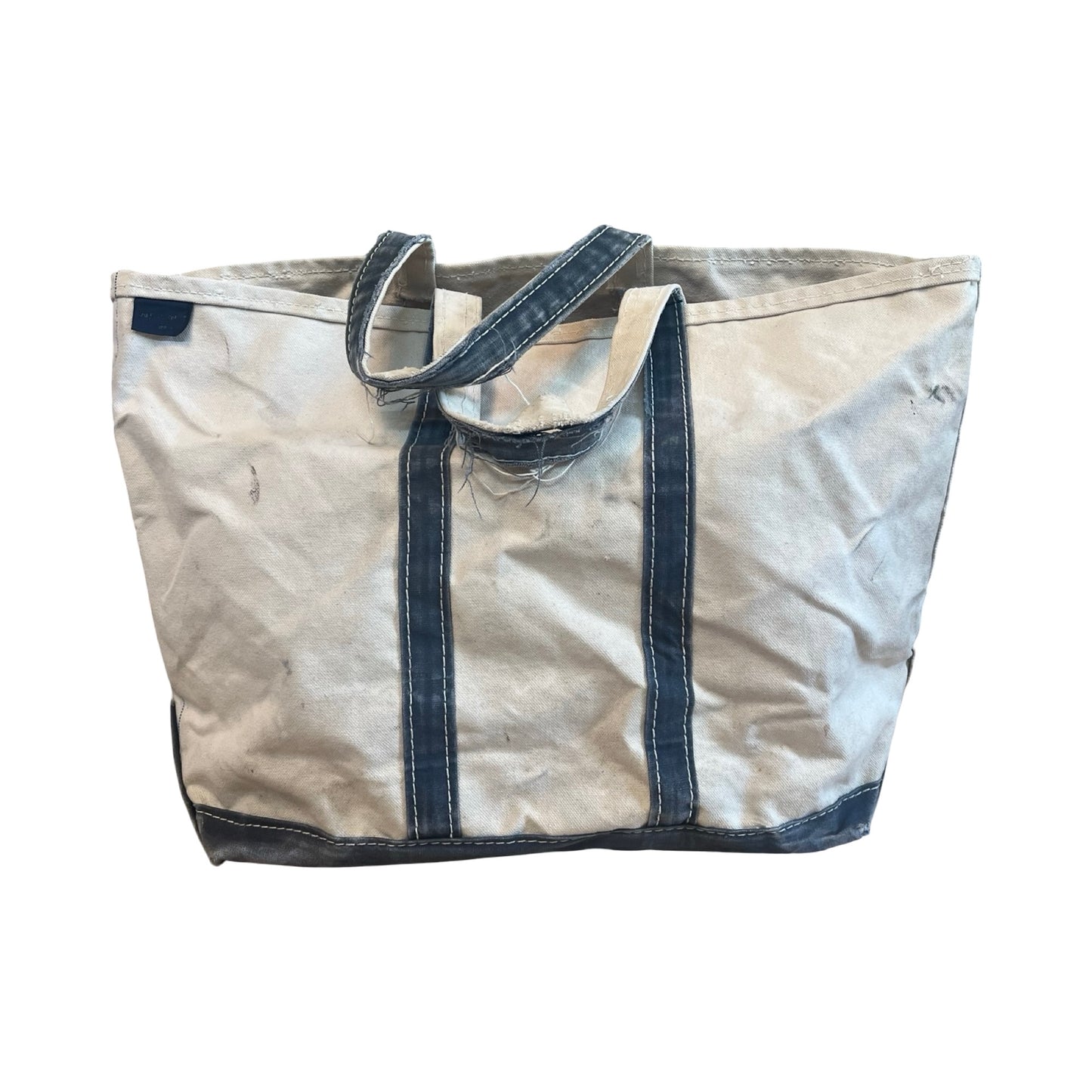 Vintage 80’s Worn To Perfection Lands End Distressed Canvas Boat & Tote XL