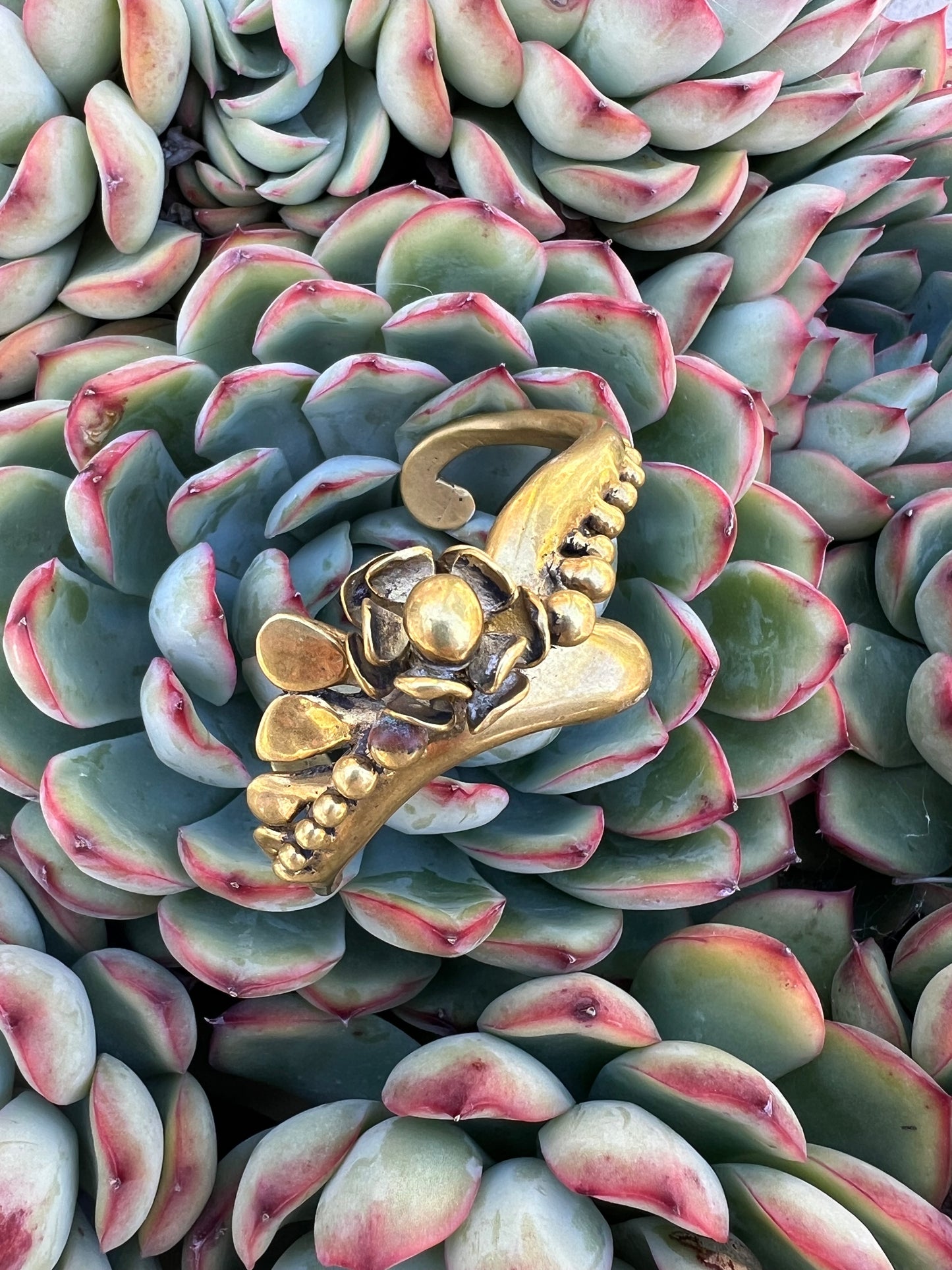 Vintage 1977 Signed Stephen Burr Modernist Brass Cuff