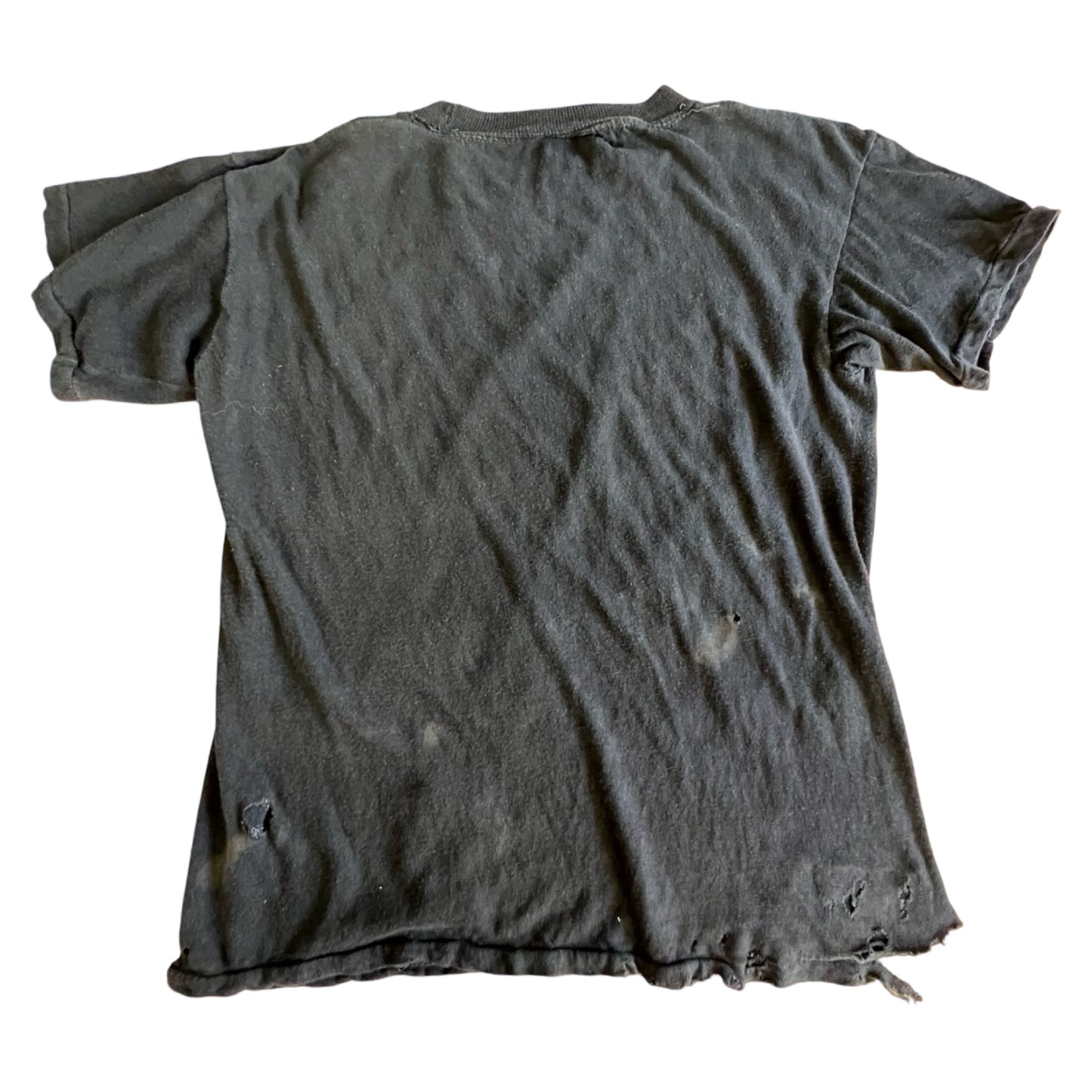 Vintage Iron Maiden Thrashed & Distressed 1983 Piece Of Mind Original Tour Tee