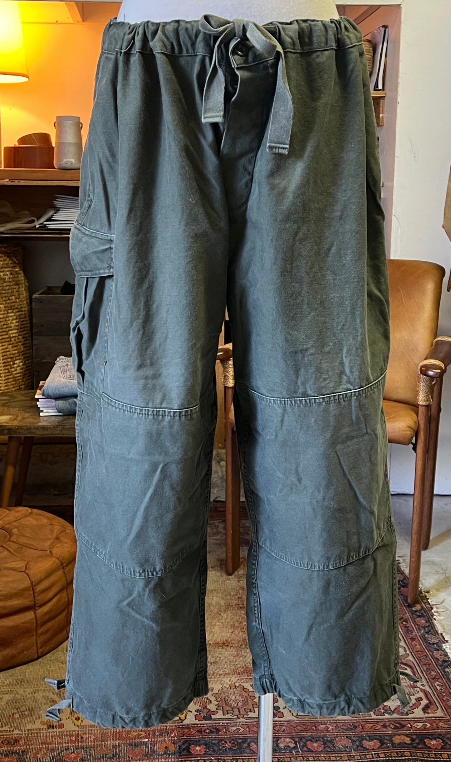 Vintage 70’s Czech Army Pants Adjustable Drawstring Waist L/XL