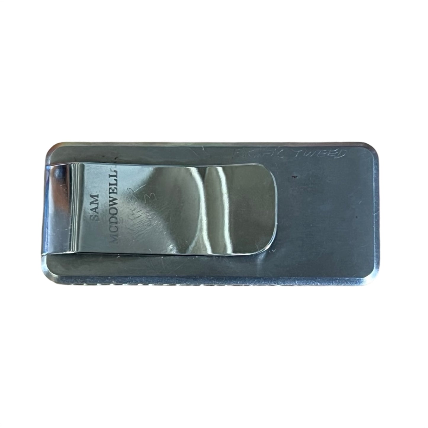Vintage Sam Mcdowell Silver & Scrimshaw Schooner Money Clip Signed 2003