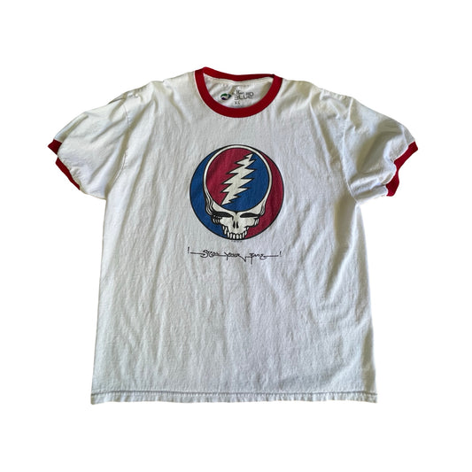 Vintage Grateful Dead Steal Your Face 2005 Ringer Tee Liquid Blue XL