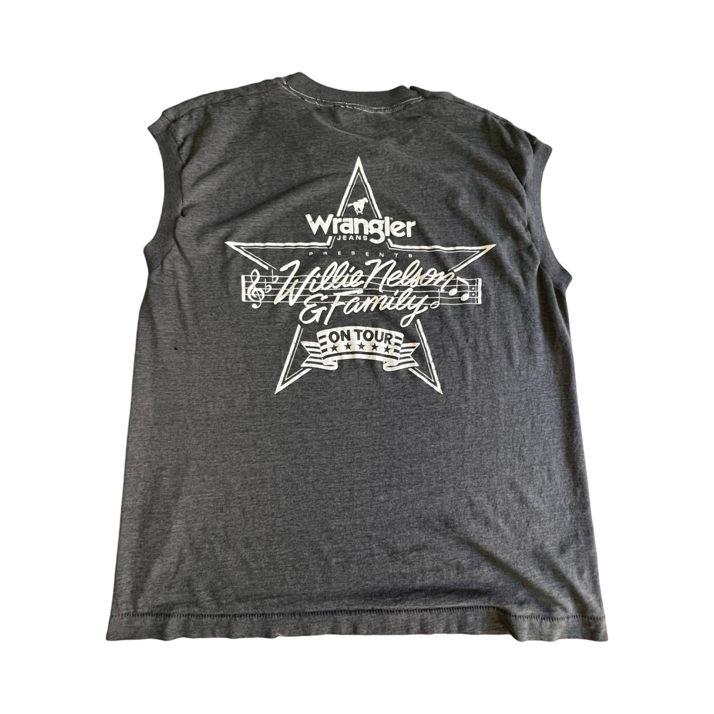 Vintage Willie Nelson & Family On The Road Again Single Stitch Muscle Tee