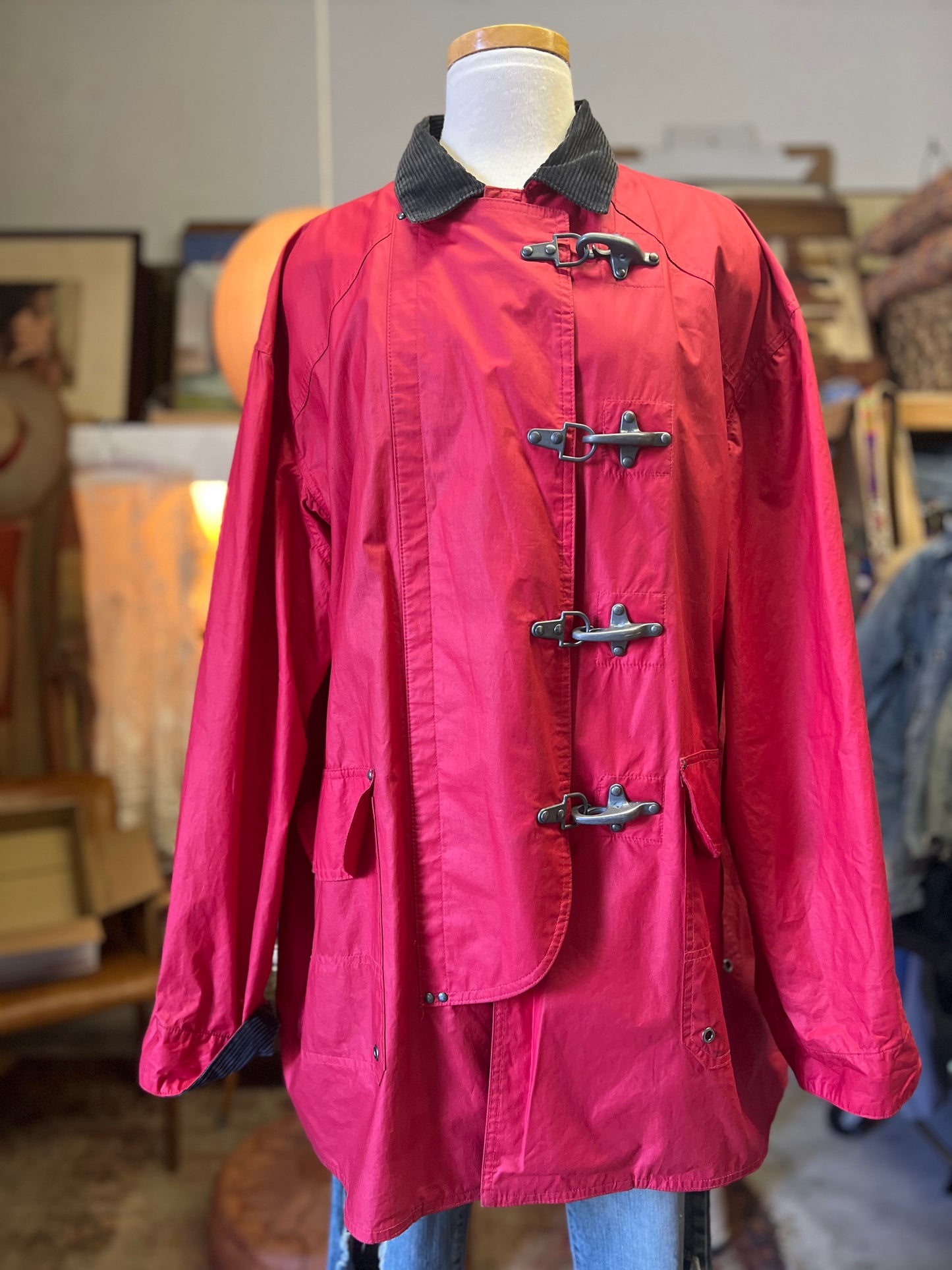 Vintage 80’s Polo Ralph Lauren Fireman Jacket Metal Lobster Clasp Rare XL
