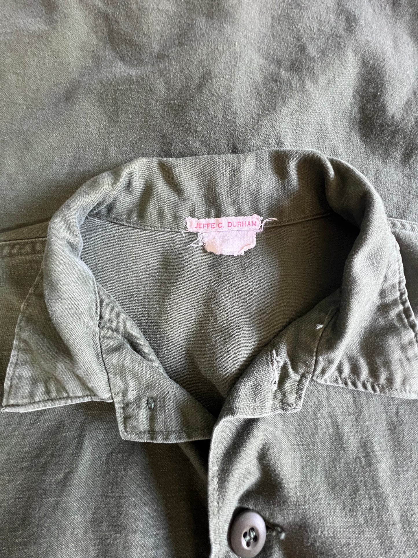 Vintage 70’s OG 107 Faded Worn S/S Army Jacket XL