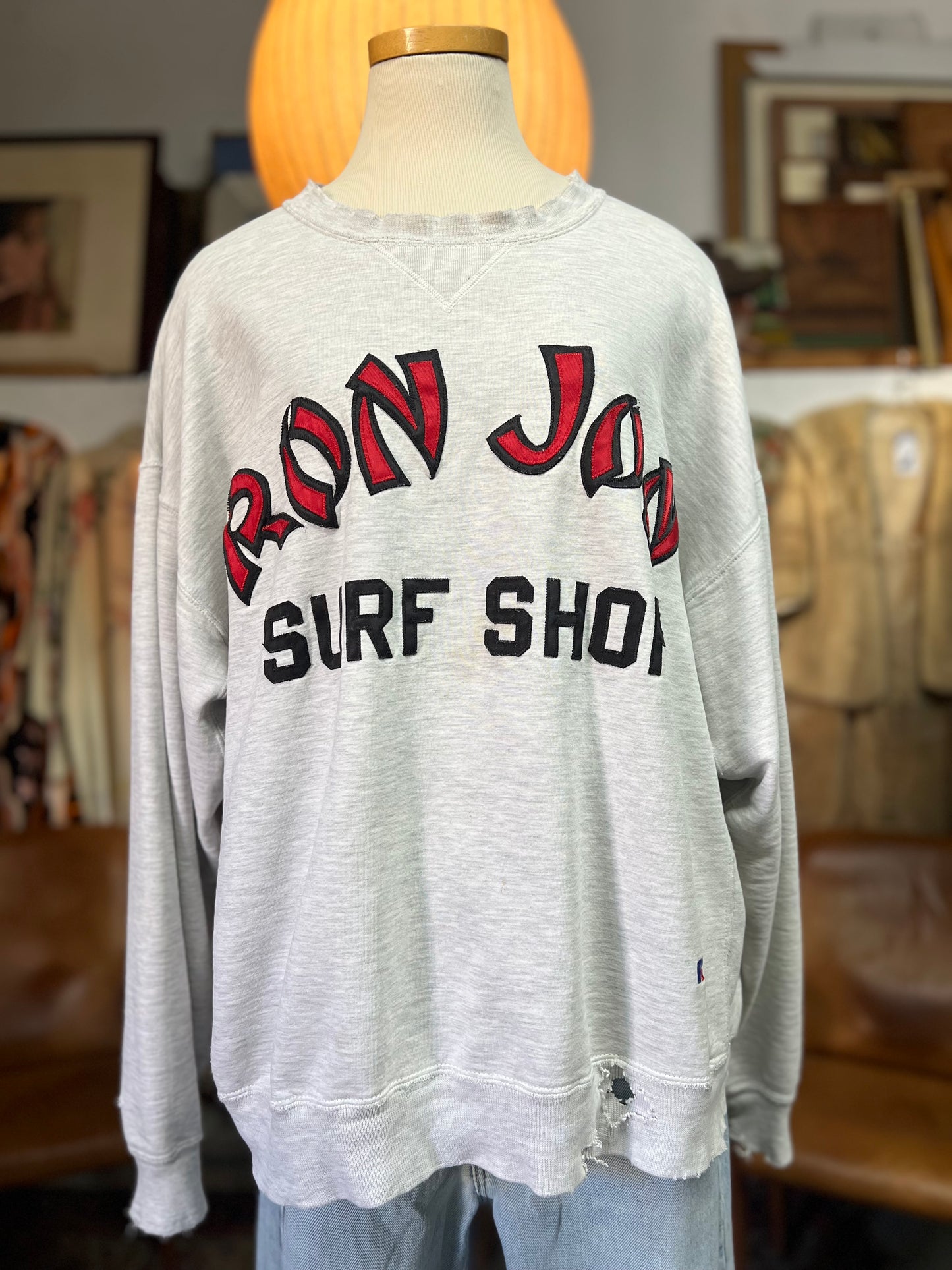Vintage Ron Jon Surf Shop Heavily Distressed Sweatshirt XL