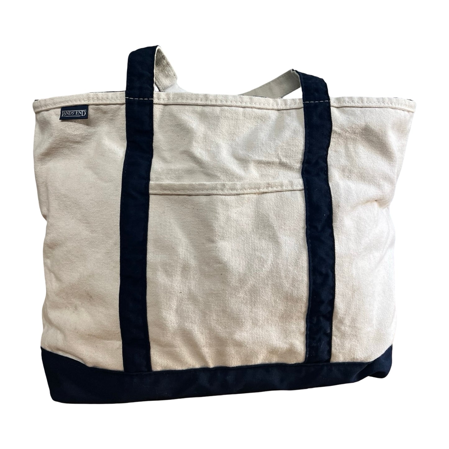 Vintage 90’s Classic Lands End Navy Canvas Tote XL