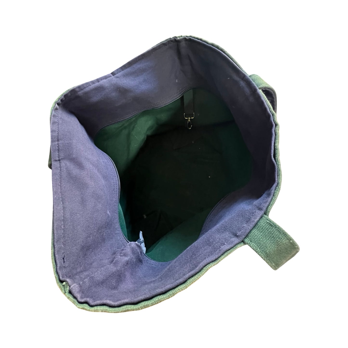Vintage 90’s Lands End XL Zip Tote Tote Navy & Green