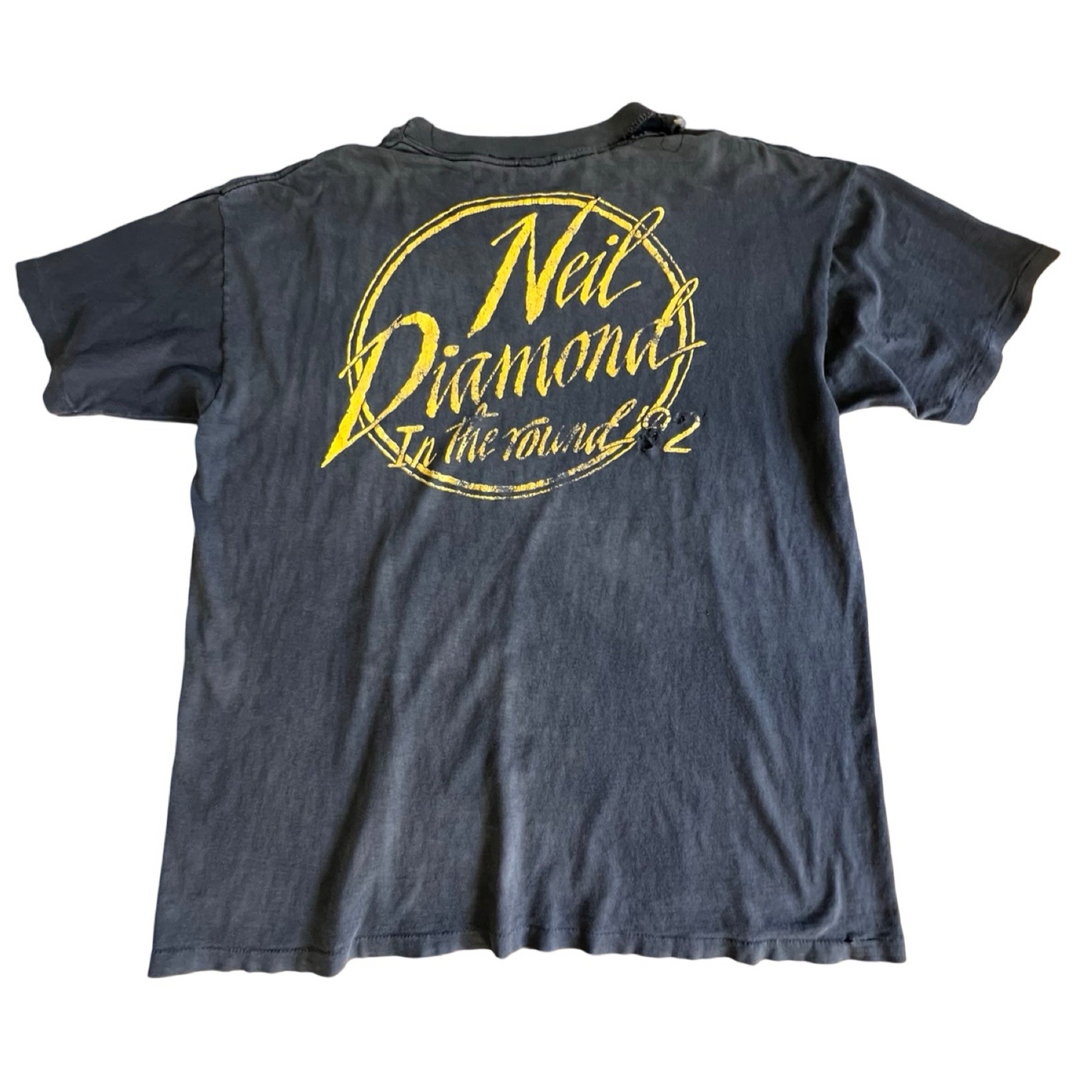 Vintage Neil Diamond In The Round 1992 Distressed Single Stitch Tour Shirt XL