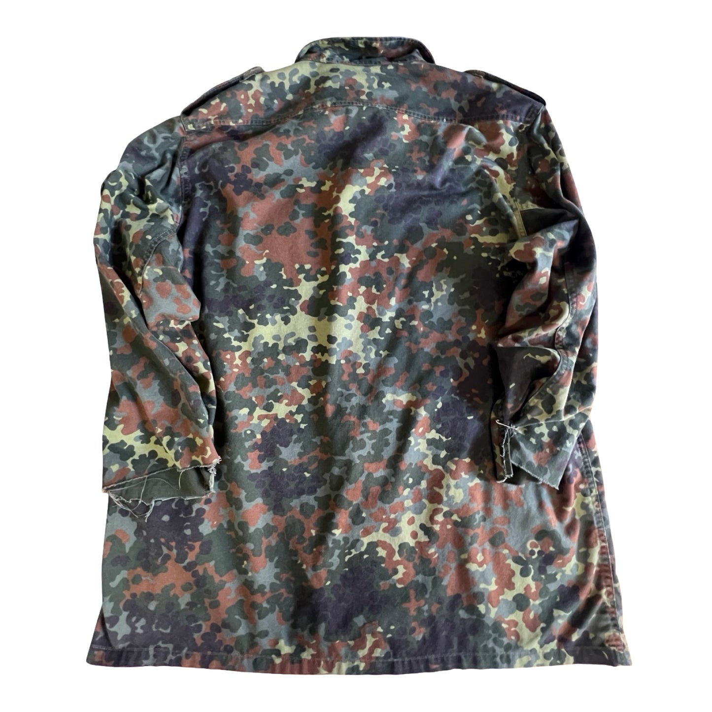 Vintage 90’s Distressed Camo Field Shirt Jacket XL