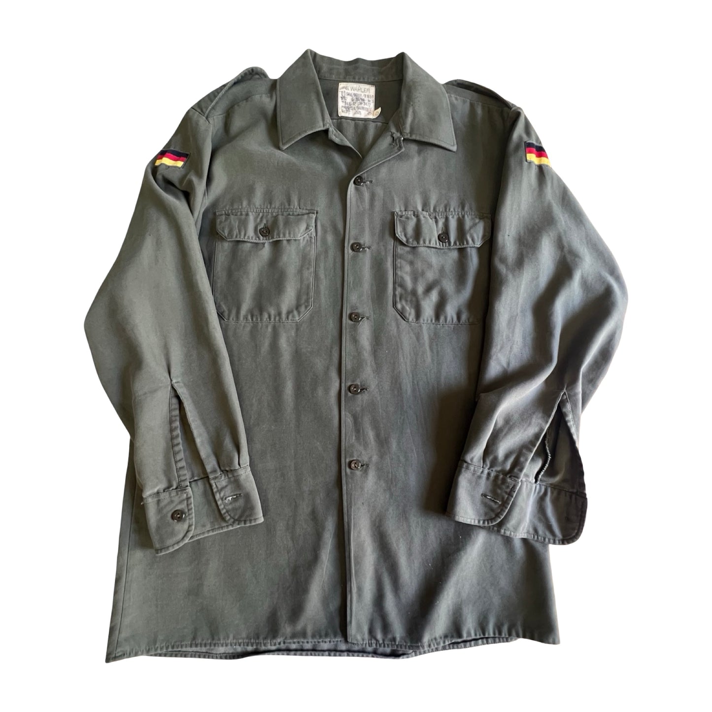 Vintage Army Shirt Jacket Military Uniform L
