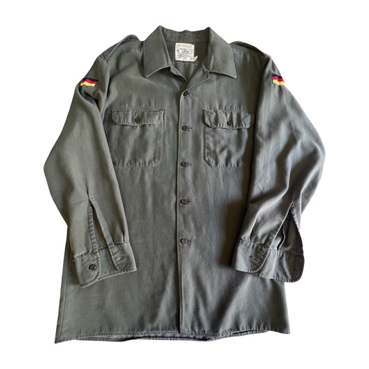Vintage Army Shirt Jacket Military Uniform L
