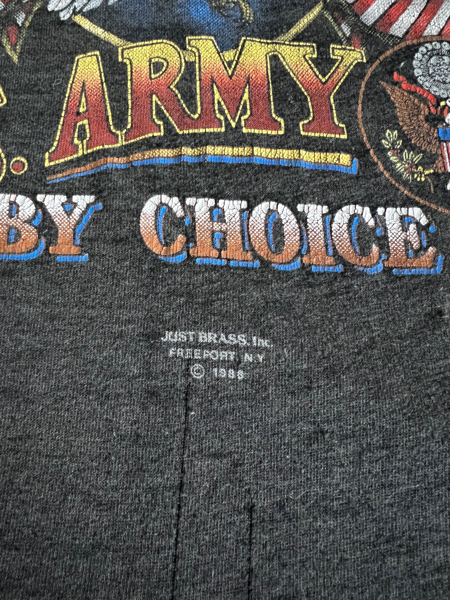 Vintage 1988 “American By Birth US Army By Choice” Cut Off Single Stitch Tank T-Shirt L