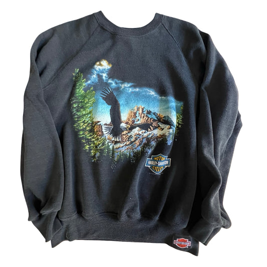 Rare Vintage 1983 Harley Davidson Raglan Sweatshirt Sturgis 1990 XL