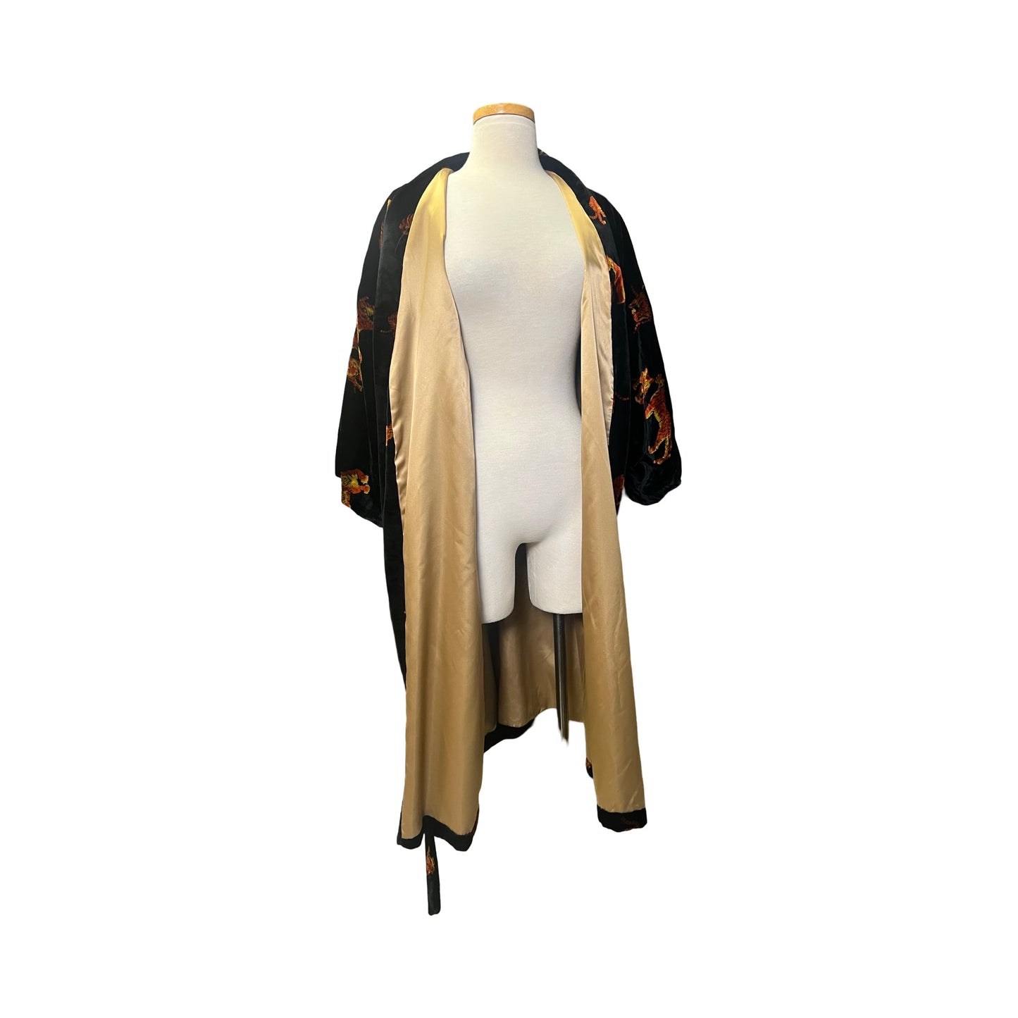 Rare Vintage 80’s Dunhill Velvet Tiger Print Robe Smoking Jacket