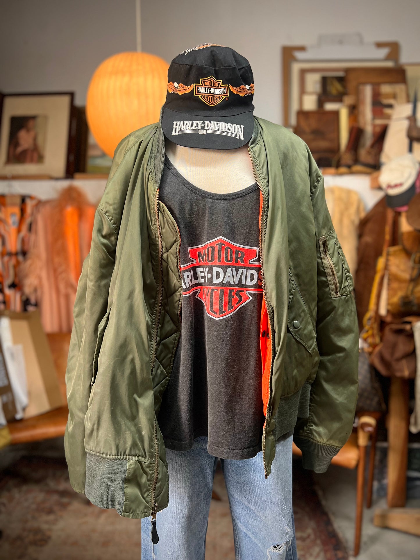 Vintage 1990 Harley Davidson 3D Emblem Tank XL