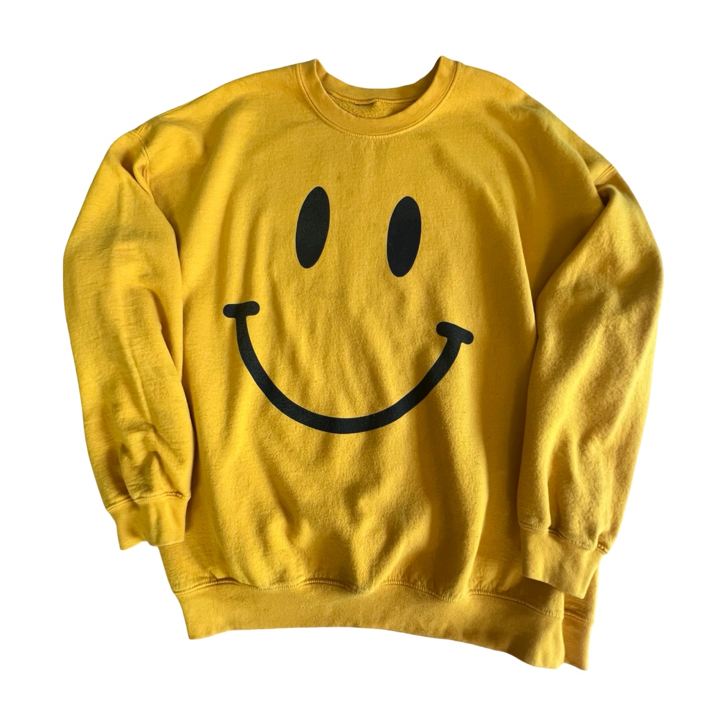 Vintage 90’s Oversized Distressed Smiley Face Sweatshirt XL