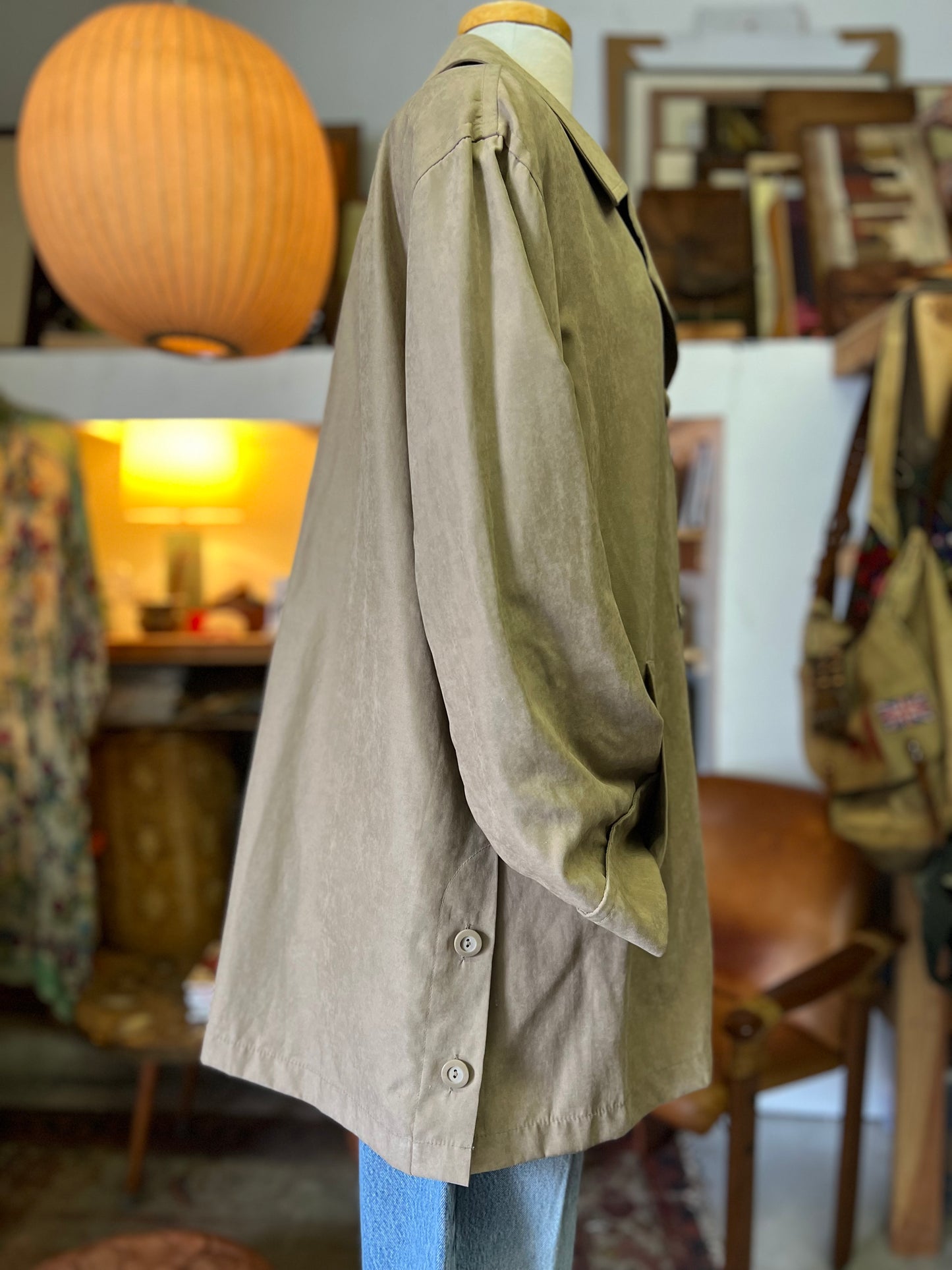 Vintage London Fog Oversized Double Breasted Trench Coat Pea Coat M-XL