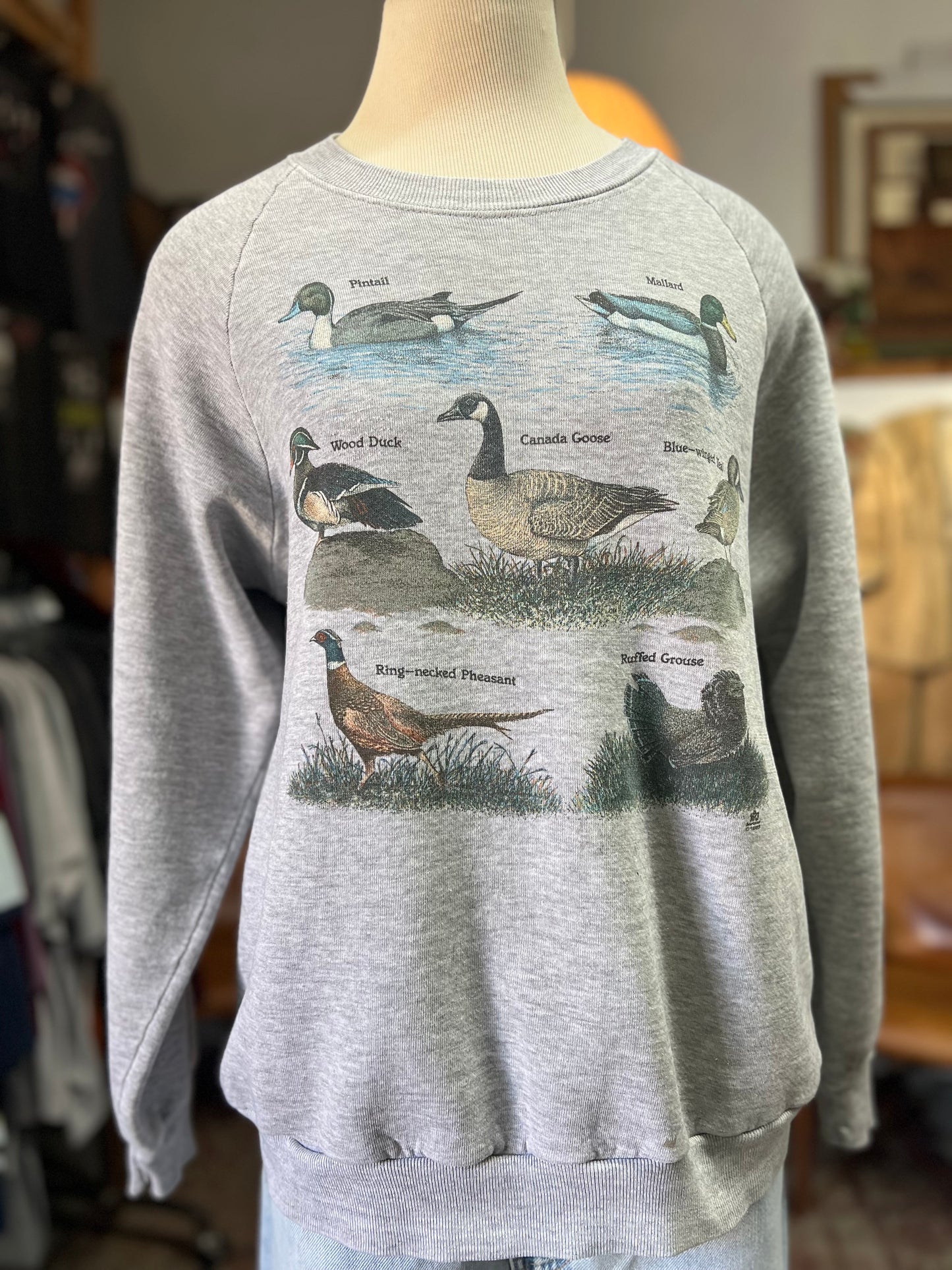 Vintage 1980’s Raglan Sweatshirt New England Fowl XL