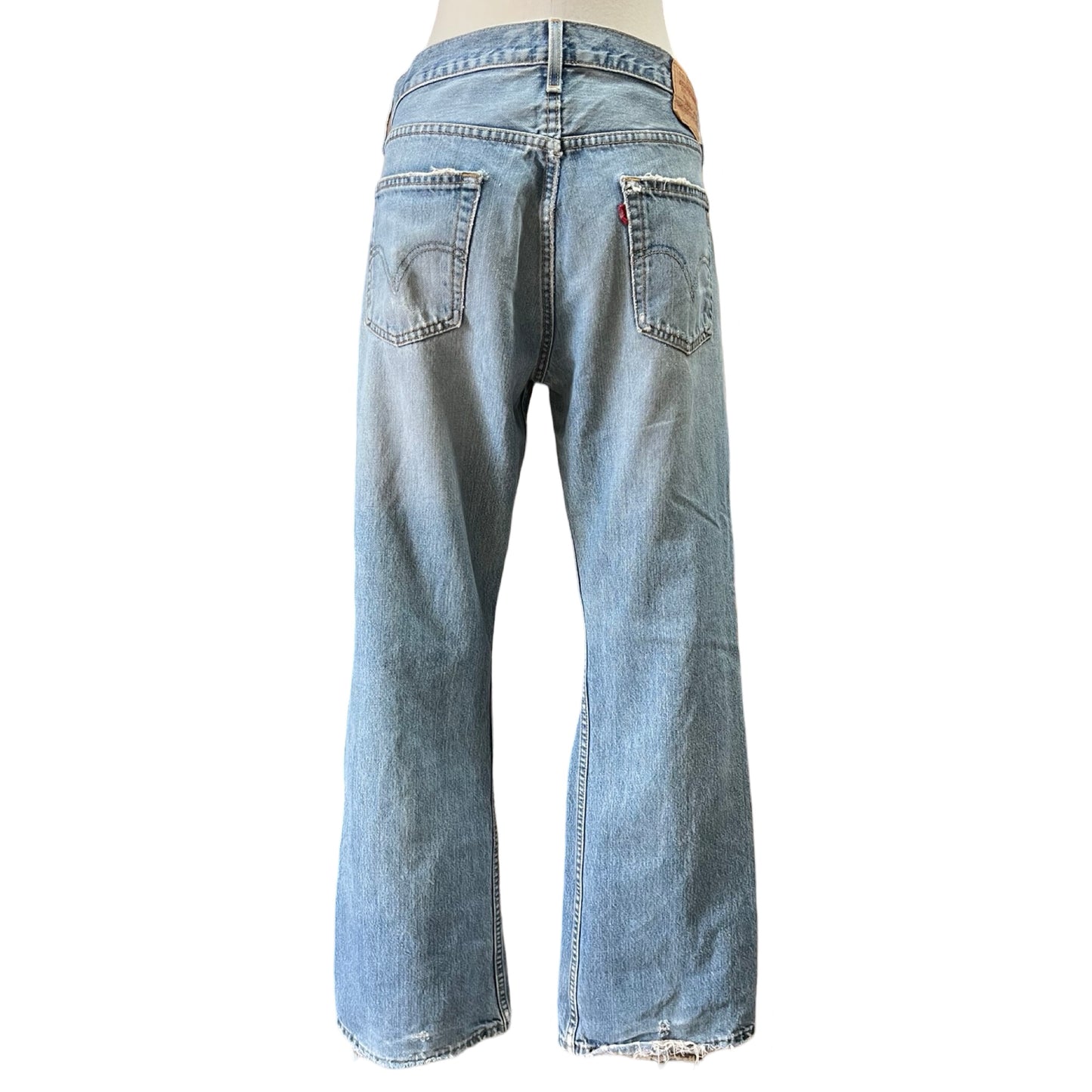 Vintage 90’s Distressed Levis 527 Low Boot Cut 34 X 30