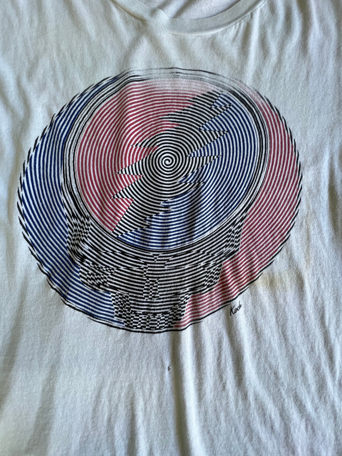 Super Rare Vintage Grateful Dead Single Stitch Parking Lot Tee Signed Koch L