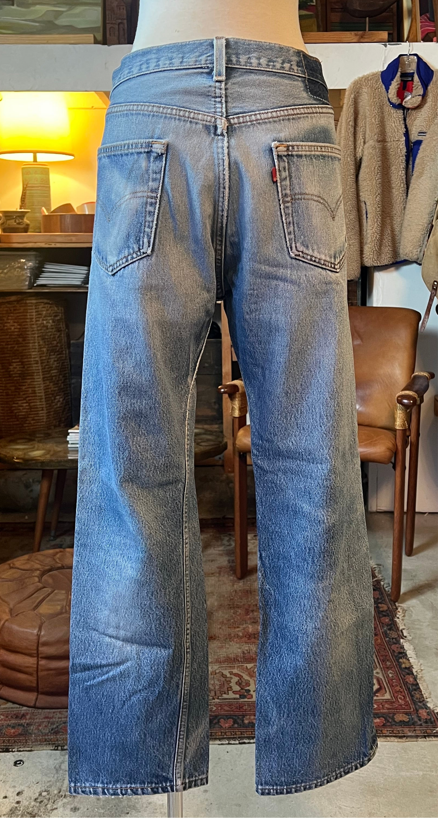 Vintage Distressed Levi’s Button Fly 501’s 34 X 28.5