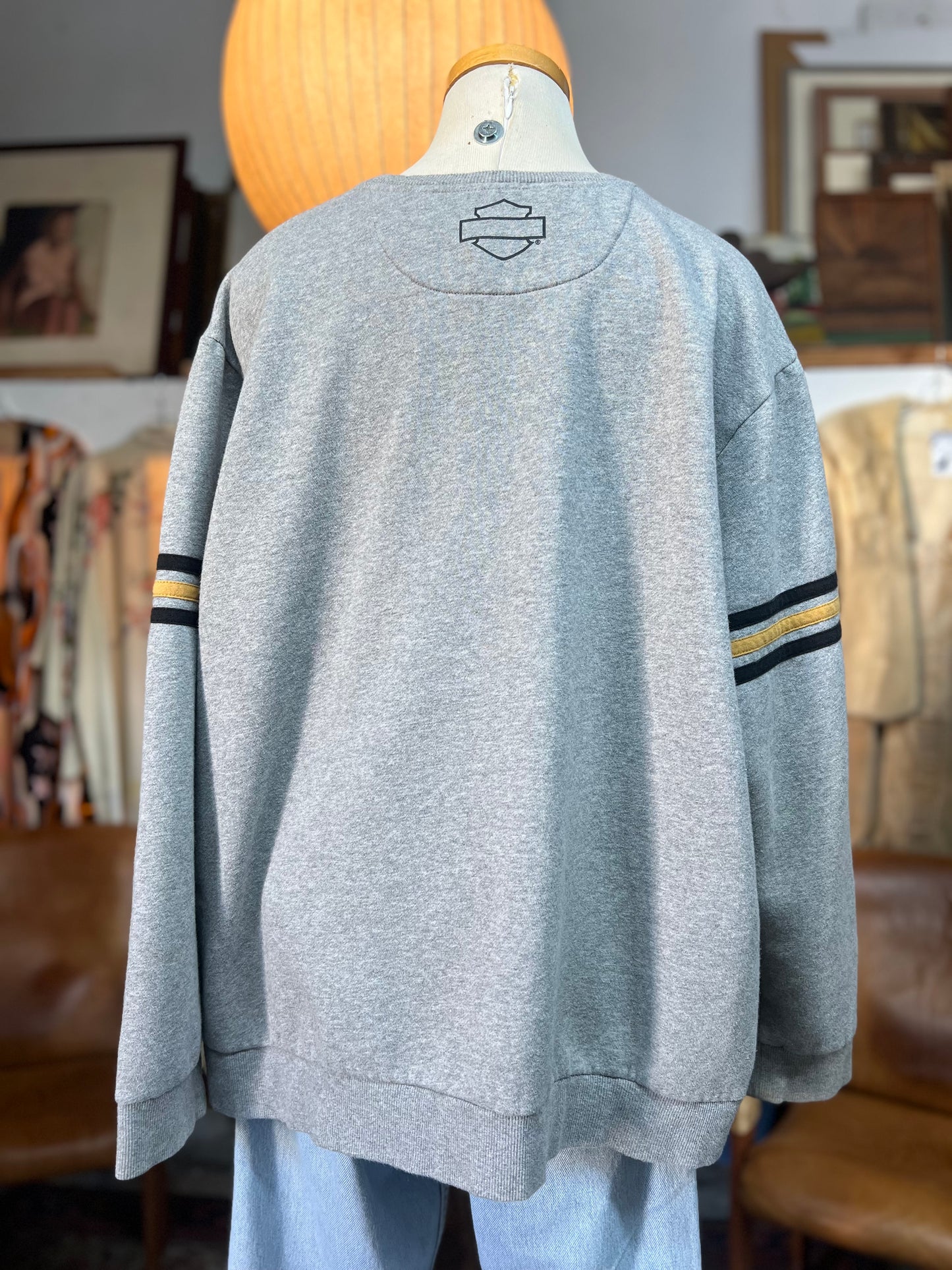 Vintage 90’s Distressed Oversized Harley Davidson Sweatshirt 3XL