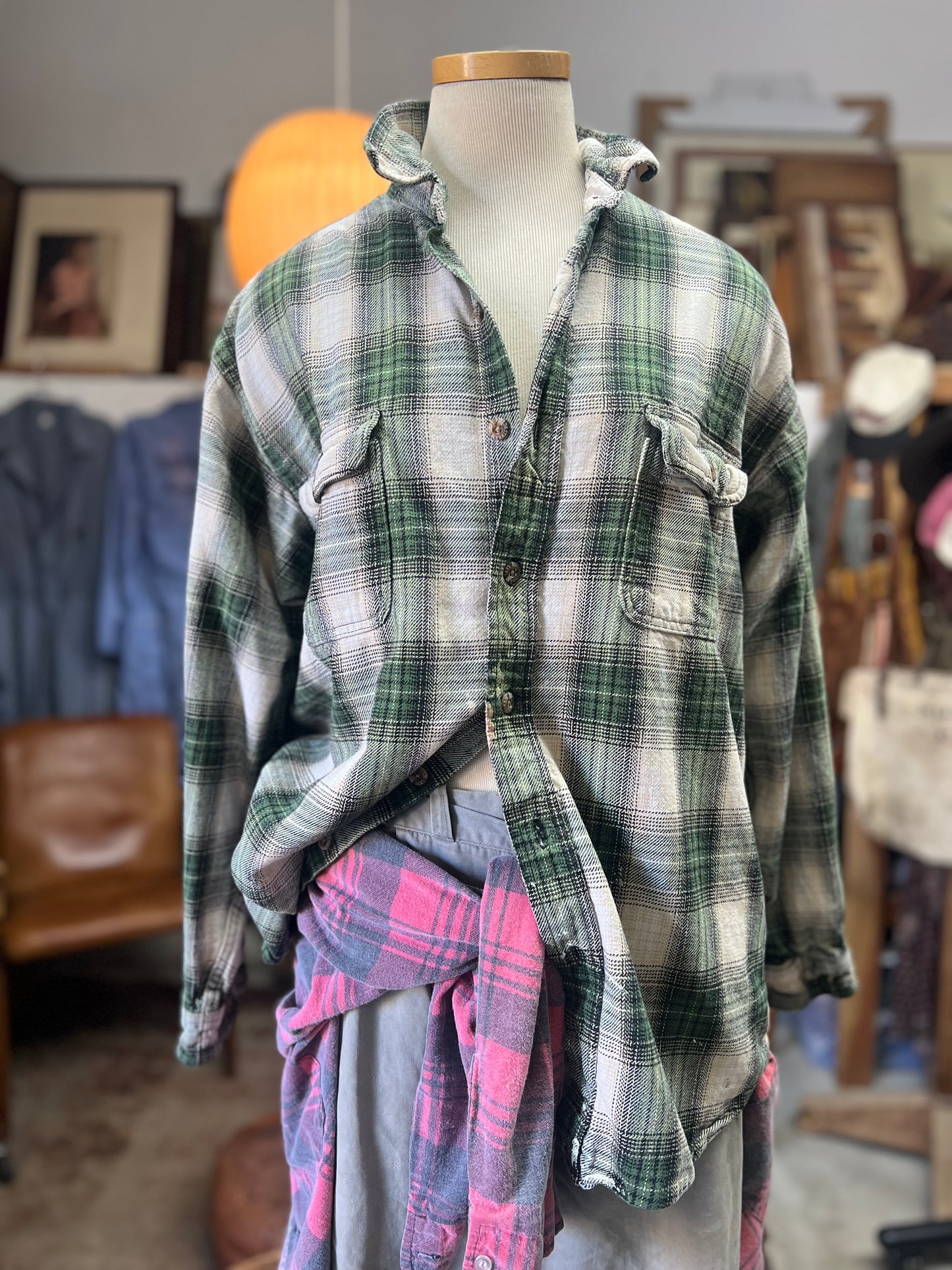 Vintage 80’s Field & Stream Distressed Flannel XL
