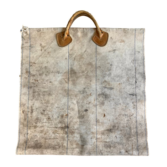 Vintage 1980’s LL Bean Firewood Carrier Tote Leather Handles