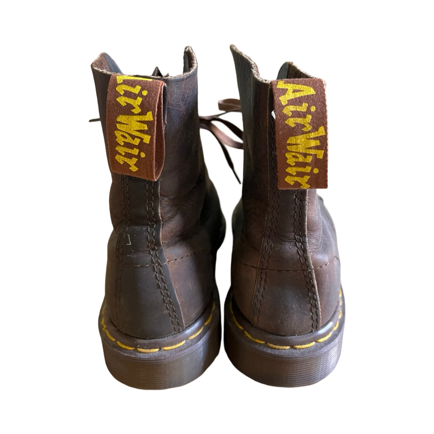 Vintage Rare Dr Martens Alix Boot Air Wair 8 Hole Soft Brown Leather Docs 8.5