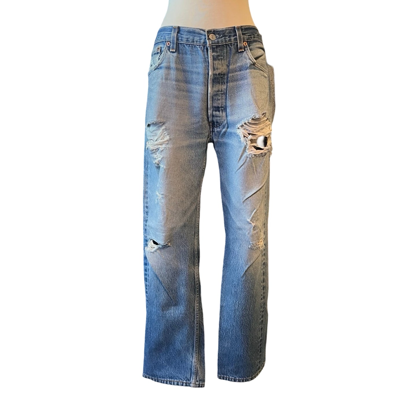 Vintage Distressed Levi’s Button Fly 501’s 34 X 28.5