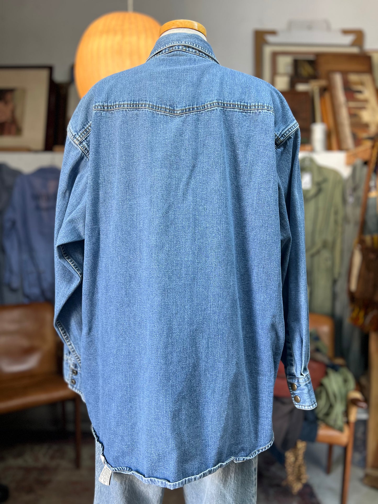 Vintage 80’s Orvis Denim Pullover Shirt XL