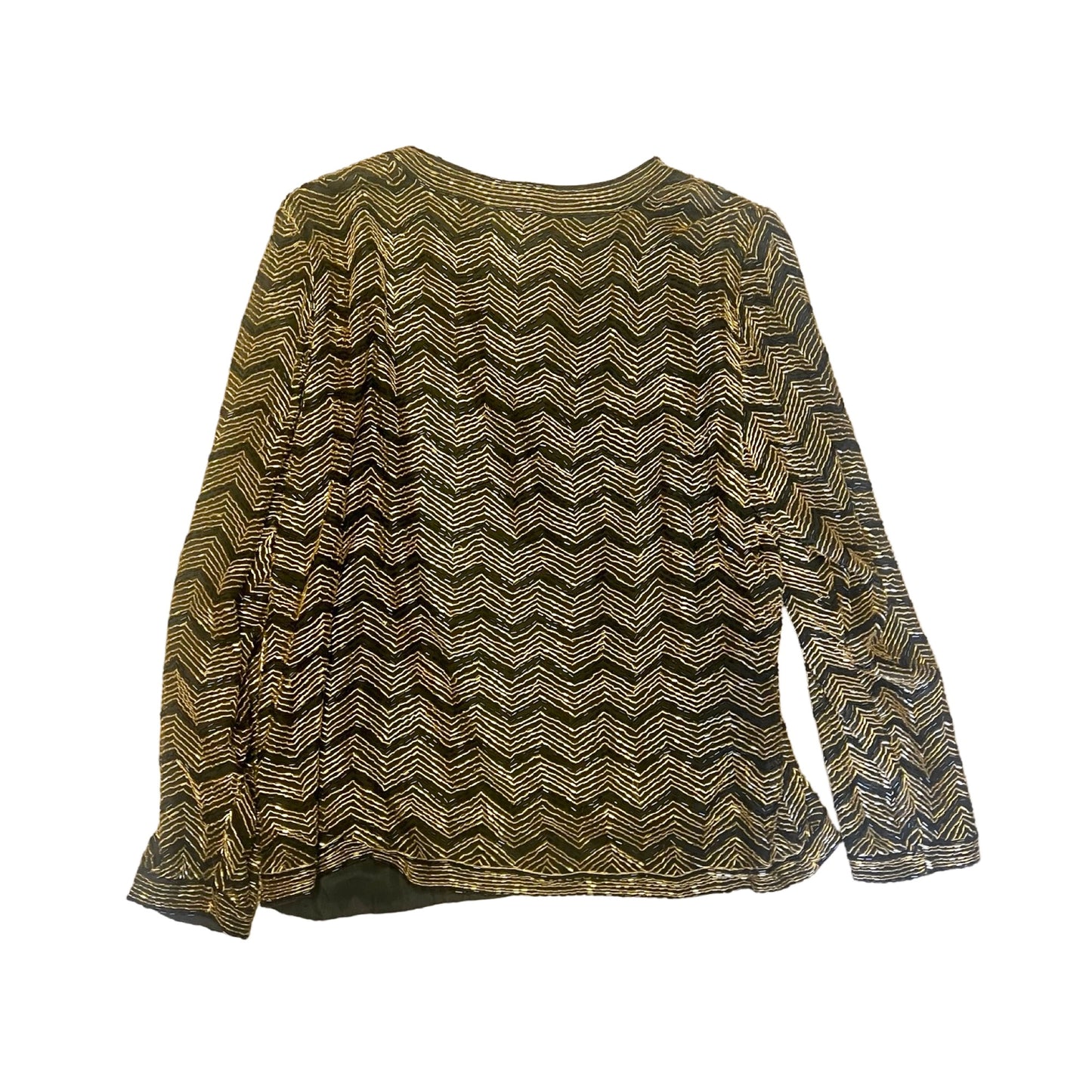 Vintage 70’s Stenay Silk & Sequin Chevron Pattern Jacket Top Made In India