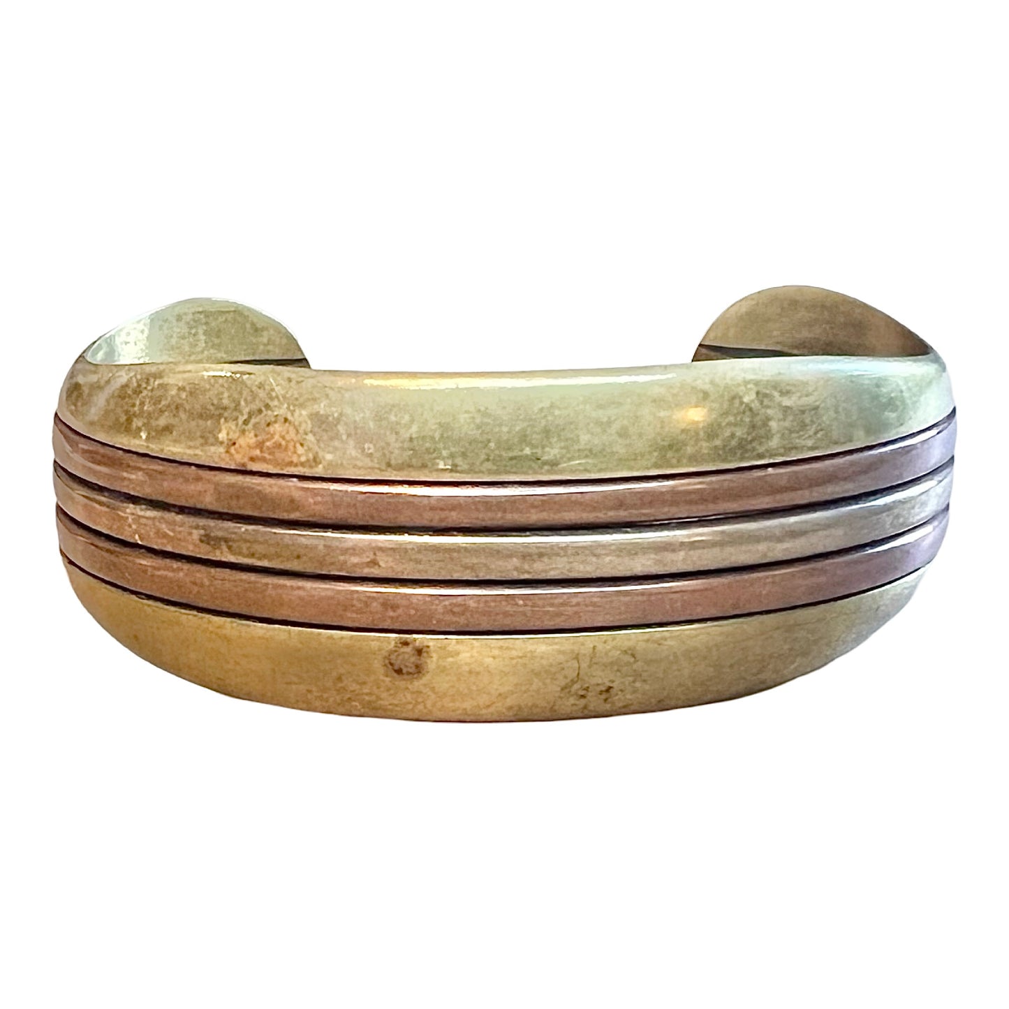 Vintage 1980’s Mixed Metal Brass & Copper Cuff